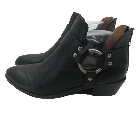 Frye Ray Harness Biker Motorcycle Boots Bootie Size 6.5 Black Leather Classic - Picture 6 of 13